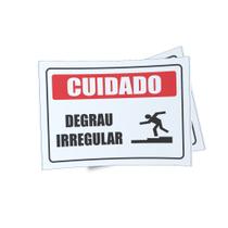 Kit 3 Placas sinalização 15x21cm EM PVC PL(20) Tema: DEGRAU IRREGULAR Kit 3 Placas sinalização 15x21cm EM PVC PL(20) Tema: DEGRAU IRREGULAR