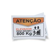 Kit 3 Placas sinalização 15x21cm EM PVC PL(206) - Tema: Peso Máximo
