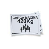 Kit 3 Placas sinalização 15x21cm EM PVC PL(208) - Tema: Peso Máximo