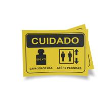 Kit 3 Placas sinalização 15x21cm EM PVC PL(210) - Tema: Peso Máximo
