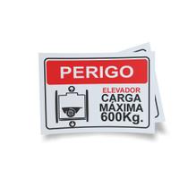 Kit 3 Placas sinalização 15x21cm EM PVC PL(211) - Tema: Peso Máximo