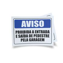 Kit 3 Placas sinalização 15x21cm EM PVC PL(225) - Tema: Condomínio Garagem Kit 3 Placas sinalização 15x21cm EM PVC PL(225) - Tema: Condomínio Garagem