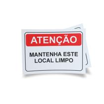 Kit 3 Placas sinalização 15x21cm EM PVC PL(227) - Tema: Higiene