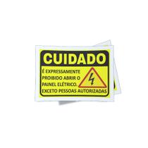 Kit 3 Placas sinalização 15x21cm EM PVC PL(23) - Tema: Painel Elétrico