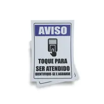 Kit 3 Placas sinalização 15x21cm EM PVC PL(232) - Tema: Interfone e Identificação Kit 3 Placas sinalização 15x21cm EM PVC PL(232) - Tema: Interfone e Identificação