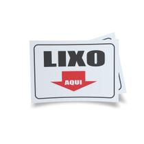 Kit 3 Placas sinalização 15x21cm EM PVC PL(240) - Tema: Lixo