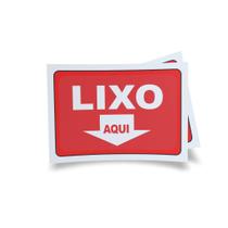 Kit 3 Placas sinalização 15x21cm EM PVC PL(241) - Tema: Lixo