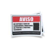 Kit 3 Placas sinalização 15x21cm EM PVC PL(258) - Tema: Porta Kit 3 Placas sinalização 15x21cm EM PVC PL(258) - Tema: Porta