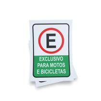 Kit 3 Placas sinalização 15x21cm EM PVC PL(272) - Tema: Bicicletáiro