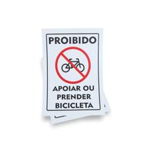Kit 3 Placas sinalização 15x21cm EM PVC PL(278) - Tema: Proibido Bicicleta Kit 3 Placas sinalização 15x21cm EM PVC PL(278) - Tema: Proibido Bicicleta