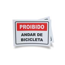 Kit 3 Placas sinalização 15x21cm EM PVC PL(284) - Tema: Proibido Bicicleta Kit 3 Placas sinalização 15x21cm EM PVC PL(284) - Tema: Proibido Bicicleta