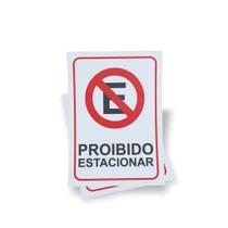 Kit 3 Placas sinalização 15x21cm EM PVC PL(299) - Tema: Estacionamento