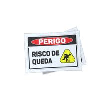 Kit 3 Placas sinalização 15x21cm EM PVC PL(31) - Tema: Cuidado Queda