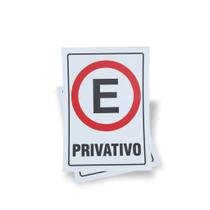 Kit 3 Placas sinalização 15x21cm EM PVC PL(344) Tema: Estacionamento Privativo Kit 3 Placas sinalização 15x21cm EM PVC PL(344) Tema: Estacionamento Privativo