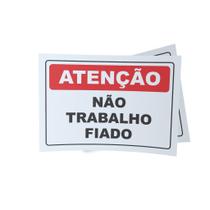 Kit 3 Placas sinalização 15x21cm EM PVC PL(361B) Tema: Fiado