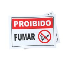 Kit 3 Placas sinalização 15x21cm EM PVC PL(363) Tema: Proibido Fumar Kit 3 Placas sinalização 15x21cm EM PVC PL(363) Tema: Proibido Fumar