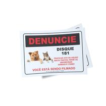 Kit 3 Placas sinalização 15x21cm EM PVC PL(42) - Tema: Denuncie Abandono Kit 3 Placas sinalização 15x21cm EM PVC PL(42) - Tema: Denuncie Abandono