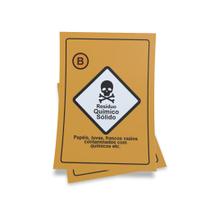 Kit 3 Placas sinalização 15x21cm EM PVC PL(426) - Tema: Lixo Químico Kit 3 Placas sinalização 15x21cm EM PVC PL(426) - Tema: Lixo Químico