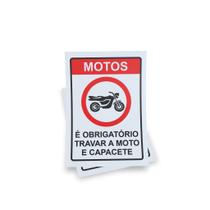 Kit 3 Placas sinalização 15x21cm EM PVC PL(449) - Tema: Exclusivo Motos