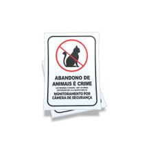 Kit 3 Placas sinalização 15x21cm EM PVC PL(45) - Tema: Denuncie Abandono Kit 3 Placas sinalização 15x21cm EM PVC PL(45) - Tema: Denuncie Abandono