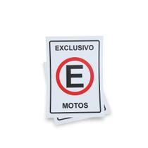 Kit 3 Placas sinalização 15x21cm EM PVC PL(452) - Tema: Exclusivo Motos