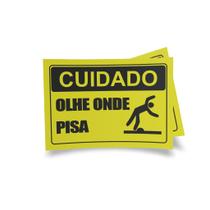 Kit 3 Placas sinalização 15x21cm EM PVC PL(490) - Tema: Obras Segurança