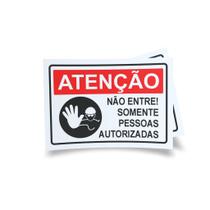 Kit 3 Placas sinalização 15x21cm EM PVC PL(497) - Tema: Visitante
