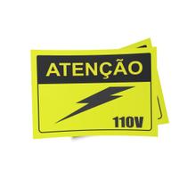 Kit 3 Placas sinalização 15x21cm EM PVC PL(500) - Tema: Painel Elétrico 110V