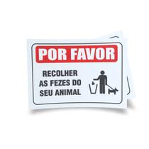 Kit 3 Placas sinalização 15x21cm EM PVC PL(520) Tema: Animal