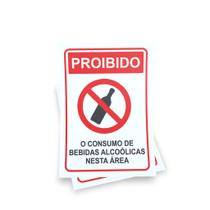 Kit 3 Placas sinalização 15x21cm EM PVC PL(521) Tema: Proibido Bebida Alc0ólica Kit 3 Placas sinalização 15x21cm EM PVC PL(521) Tema: Proibido Bebida Alc0ólica