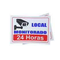 Kit 3 Placas sinalização 15x21cm EM PVC PL(553) - Tema: Monitorado