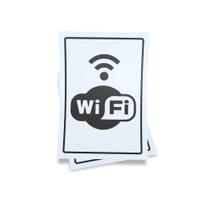 Kit 3 Placas sinalização 15x21cm EM PVC PL(566) - Tema: WIFI
