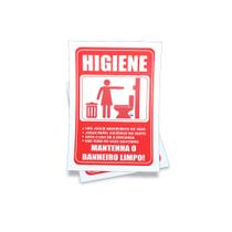 Kit 3 Placas sinalização 15x21cm EM PVC PL(79) - Tema: Aviso Banheiro Kit 3 Placas sinalização 15x21cm EM PVC PL(79) - Tema: Aviso Banheiro
