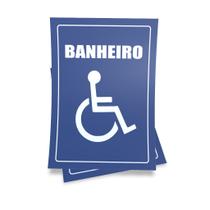 Kit 3 Placas sinalização 15x21cm EM PVC PL(92) - Tema: Banheiro PCD Kit 3 Placas sinalização 15x21cm EM PVC PL(92) - Tema: Banheiro PCD