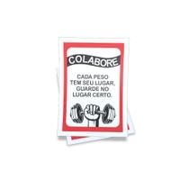 Kit 3 Placas sinalização 15x21cm EM PVC PL05 Tema Academia