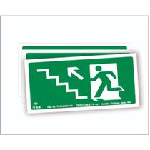 Kit 3 Placas sinalização 15x21cm PL (1017) - Tema: Saída Esquerda Escada ( sem fotoluminessente) Kit 3 Placas sinalização 15x21cm PL (1017) - Tema: Saída Esquerda Escada ( sem fotoluminessente)