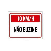 Kit 3 Placas Sinalização 20 Km Não Buzine