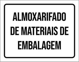 Kit 3 Placas Sinalização Almoxarifado De Materiais Embalagem