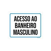 Kit 3 Placas Sinalização Ambiente Banheiro Masculino