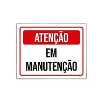 Kit 3 Placas Sinalização Atenção Em Manutenção