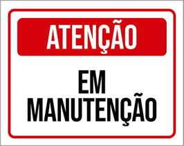 Kit 3 Placas Sinalização Atenção Em Manutenção