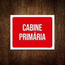 Kit 3 Placas Sinalização Cabine Primária