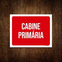 Kit 3 Placas Sinalização Cabine Primária