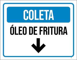 Kit 3 Placas Sinalização Coleta Óleo De Fritura