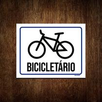 Kit 3 Placas Sinalização Condomínio Bicicletário