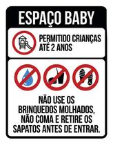 Kit 3 Placas Sinalização - Condomínio Espaço Baby