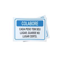 Kit 3 Placas sinalização EM PVC PL(04) - Tema: Academia