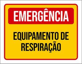 Kit 3 Placas Sinalização - Emergência Equipamento Respiração Kit 3 Placas Sinalização - Emergência Equipamento Respiração