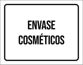 Kit 3 Placas Sinalização - Envase Cosméticos