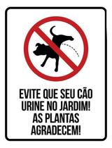 Kit 3 Placas Sinalização Evite Seu Cão Urine Xixi No Jardim Kit 3 Placas Sinalização Evite Seu Cão Urine Xixi No Jardim